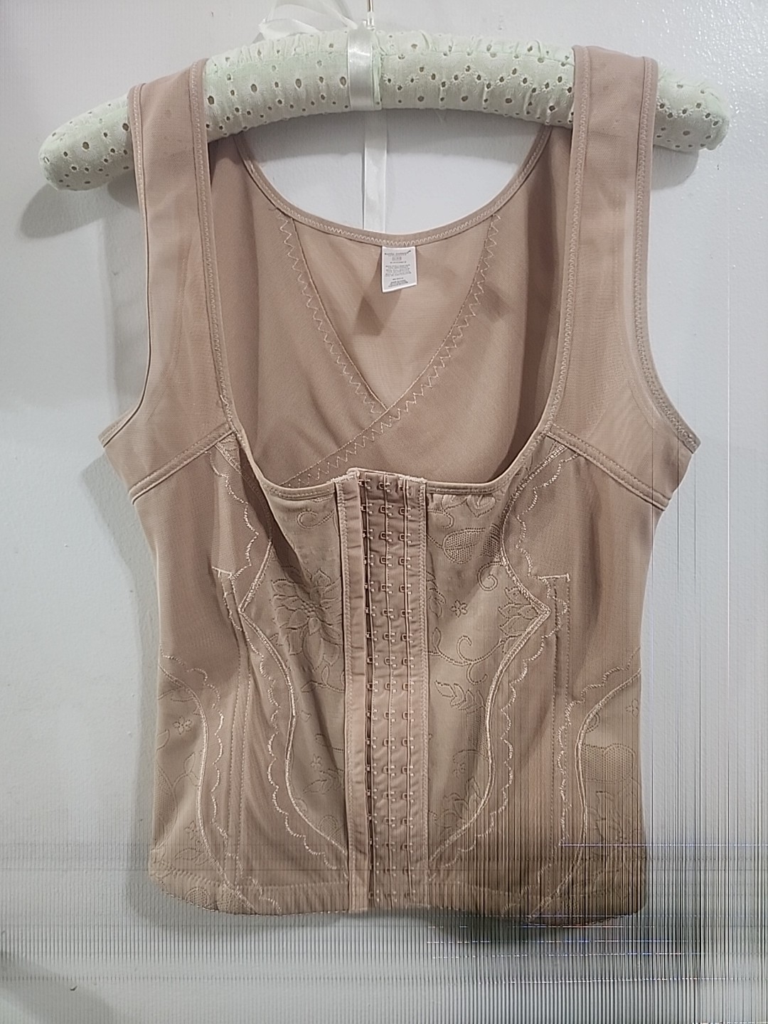 Kathy Ireland “Loretta” Nude Firm Power Mesh Underbust Shaper Tank Corset Sz. XL