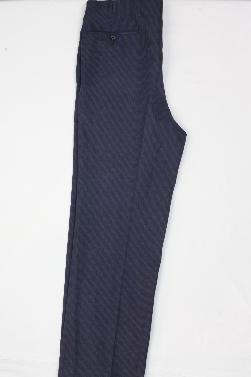 Vintage Oxxford Clothes Suit 44 38×33 Blue Striped Super Worsted Wool 1980s