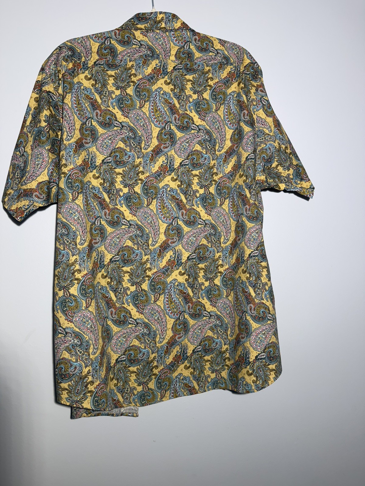 Cremieux Men Paisley Short Sleeve Button Up Shirt XL Maximalist Statement 70s