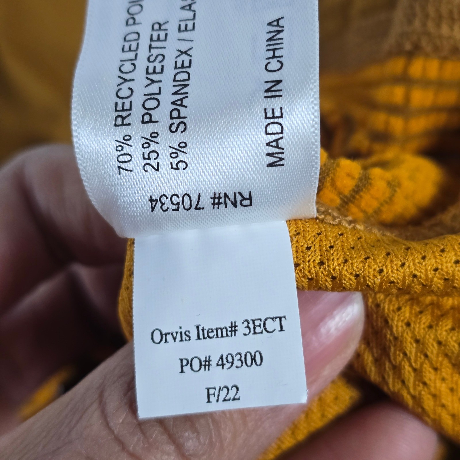 Orvis Mens Amber Marled Quarter Zip Fleece Pullover Long Sleeve Size Small