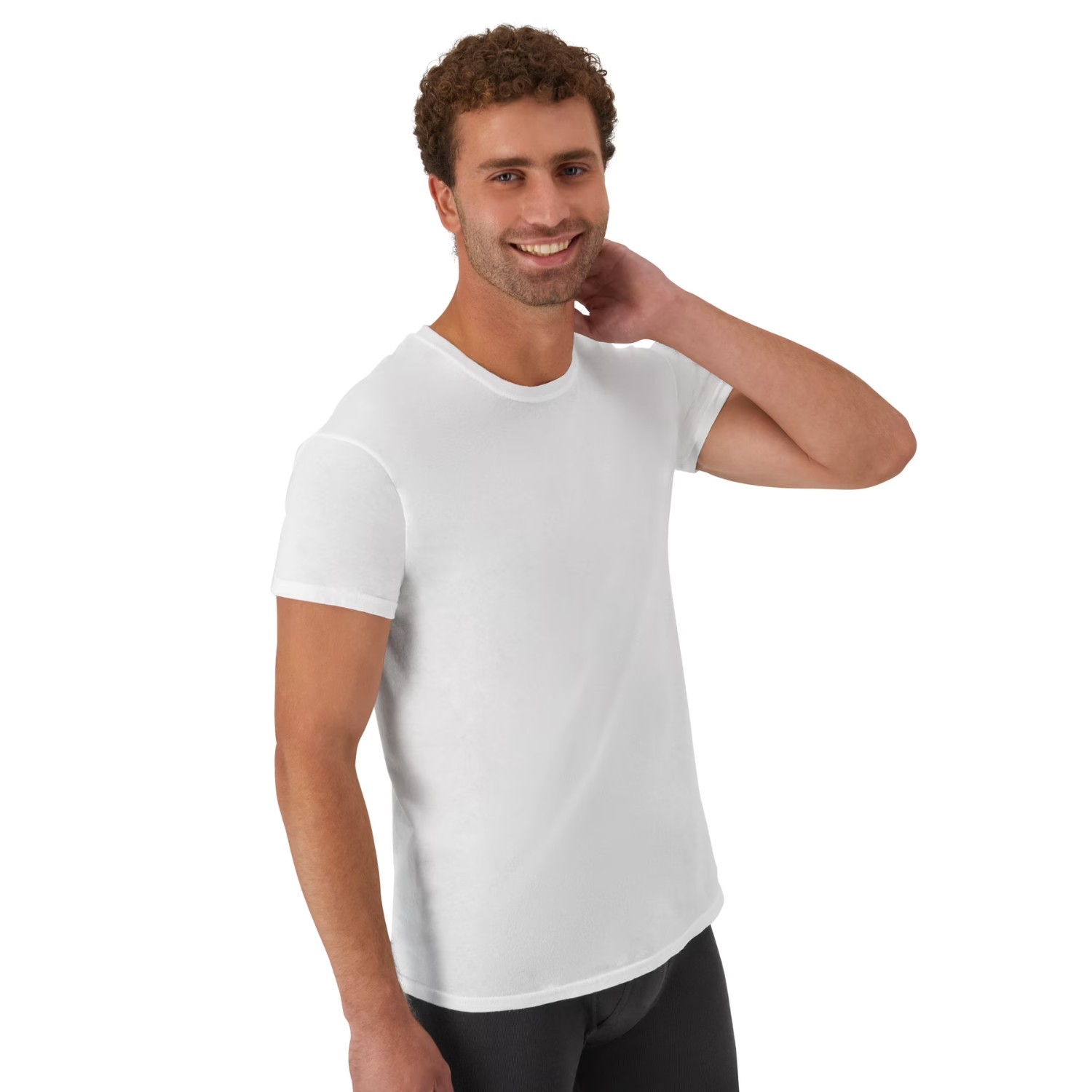 Hanes Men’s White Crew T-Shirt Undershirts Value Pack 6 Pack – Size L
