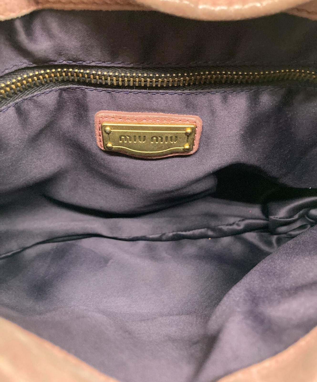 MIUMIU Handbag 2 Way Top Handle Shoulder Strap Pink Gold Lock Authentic