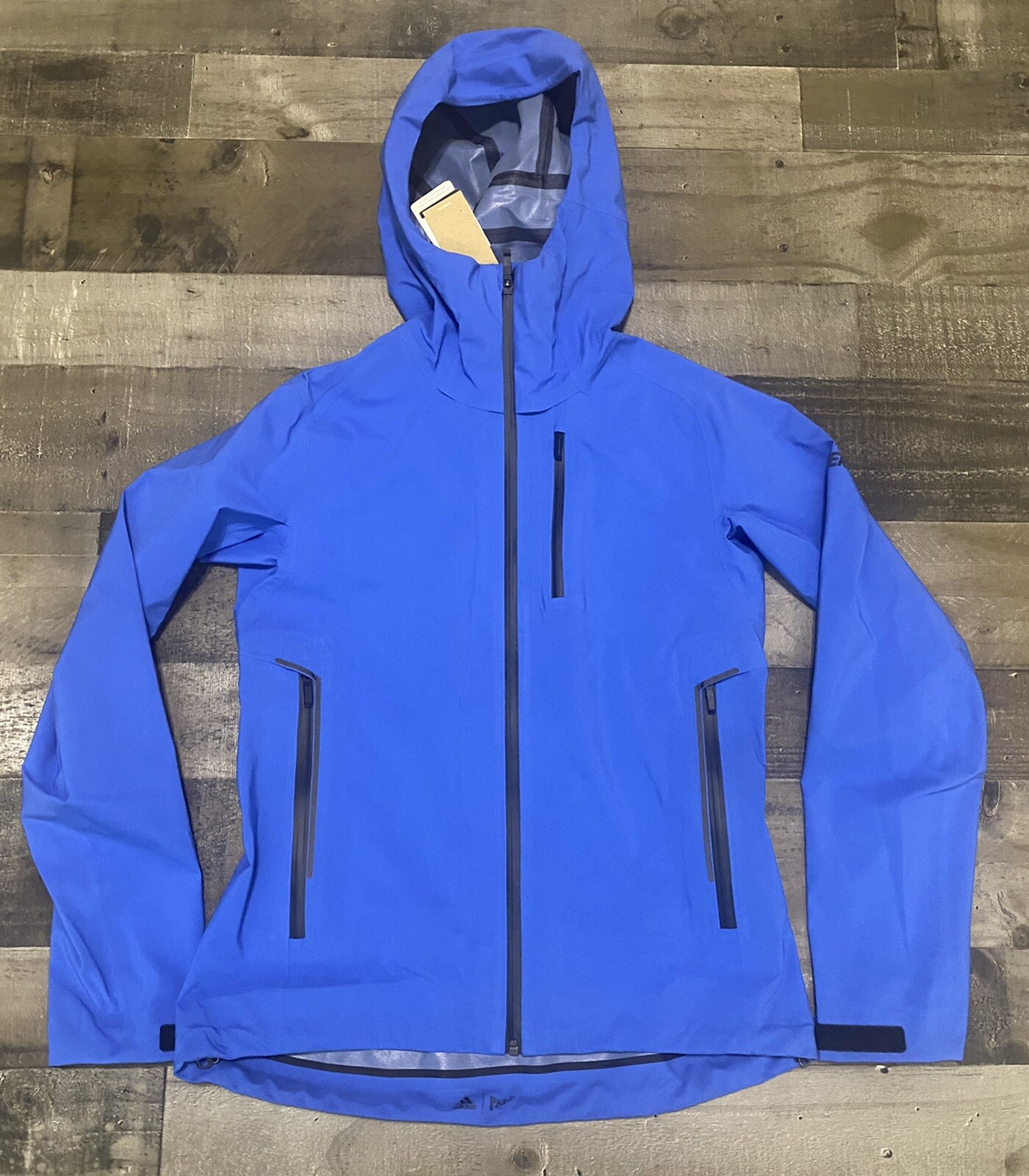 Adidas Women Terrex Parley 3-Layer 2.Rain Jacket Small CY1925 Royal Blue $300