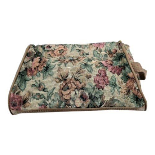COMPASS Floral Travel Overnight Bag Makeup Case Set with Luggage Tag