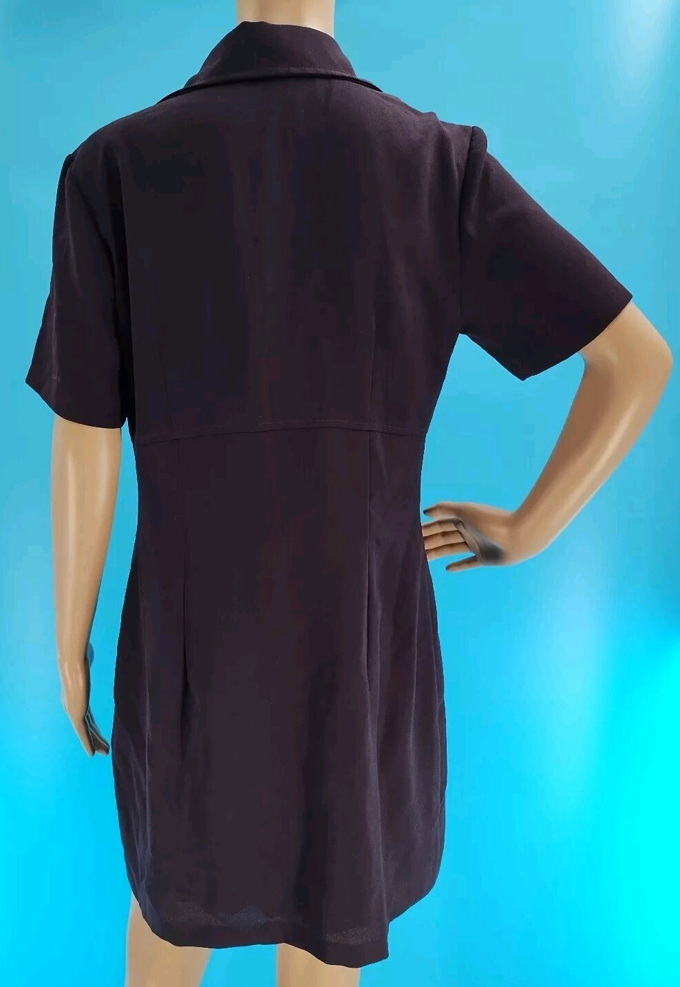 Vintage Trilogy Rampage Clothing Co. Mod Burgundy Shift Dress Size 10