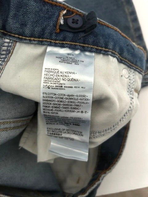 Levis 511 Women’s Slim Straight Denim Blue Jeans 18 , 29 x 31 stretch