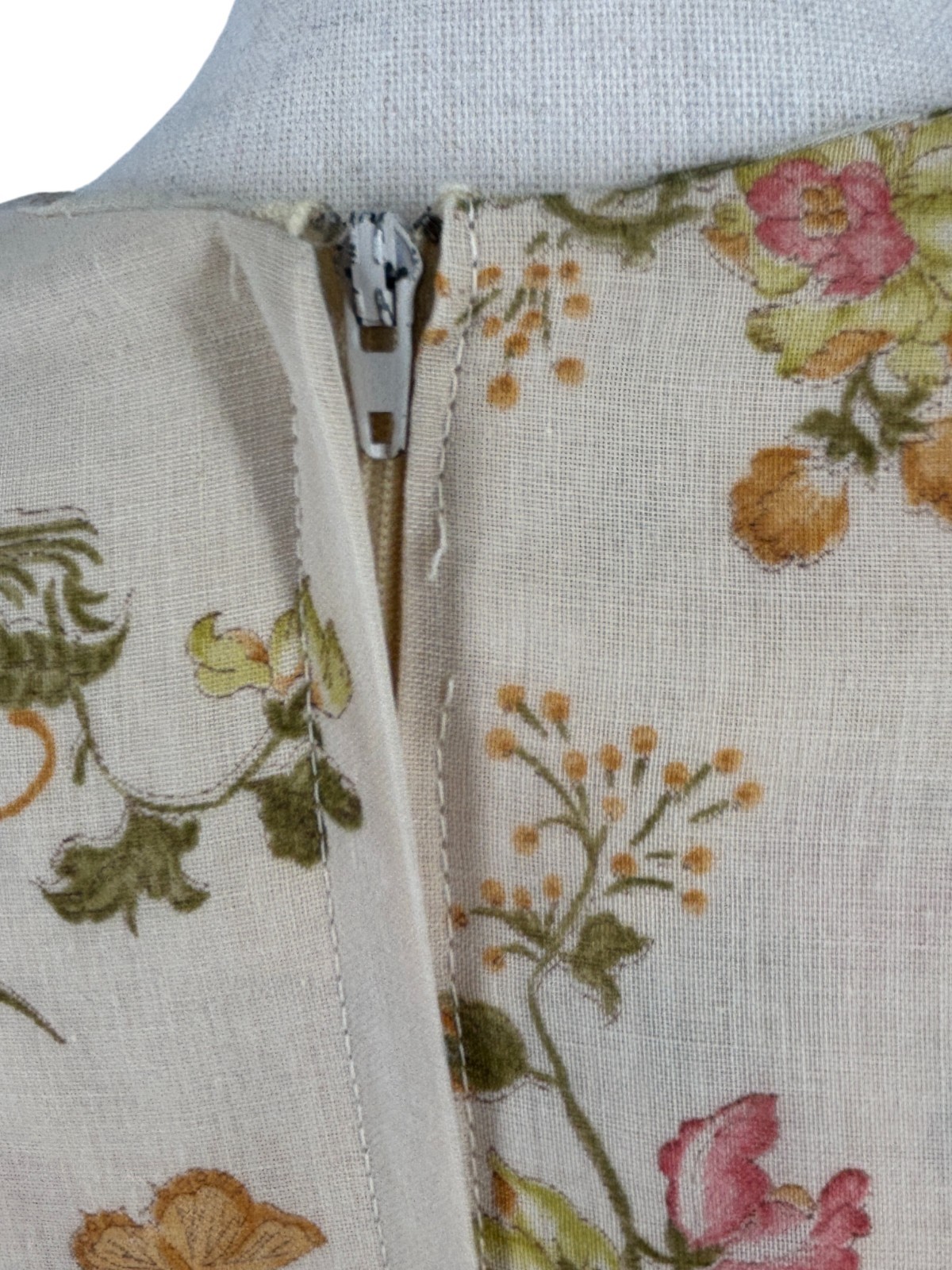 70s Rare Gunne Sax By Jessica Maxi Floral Butterfly Print Angel Kimono Sleeve
