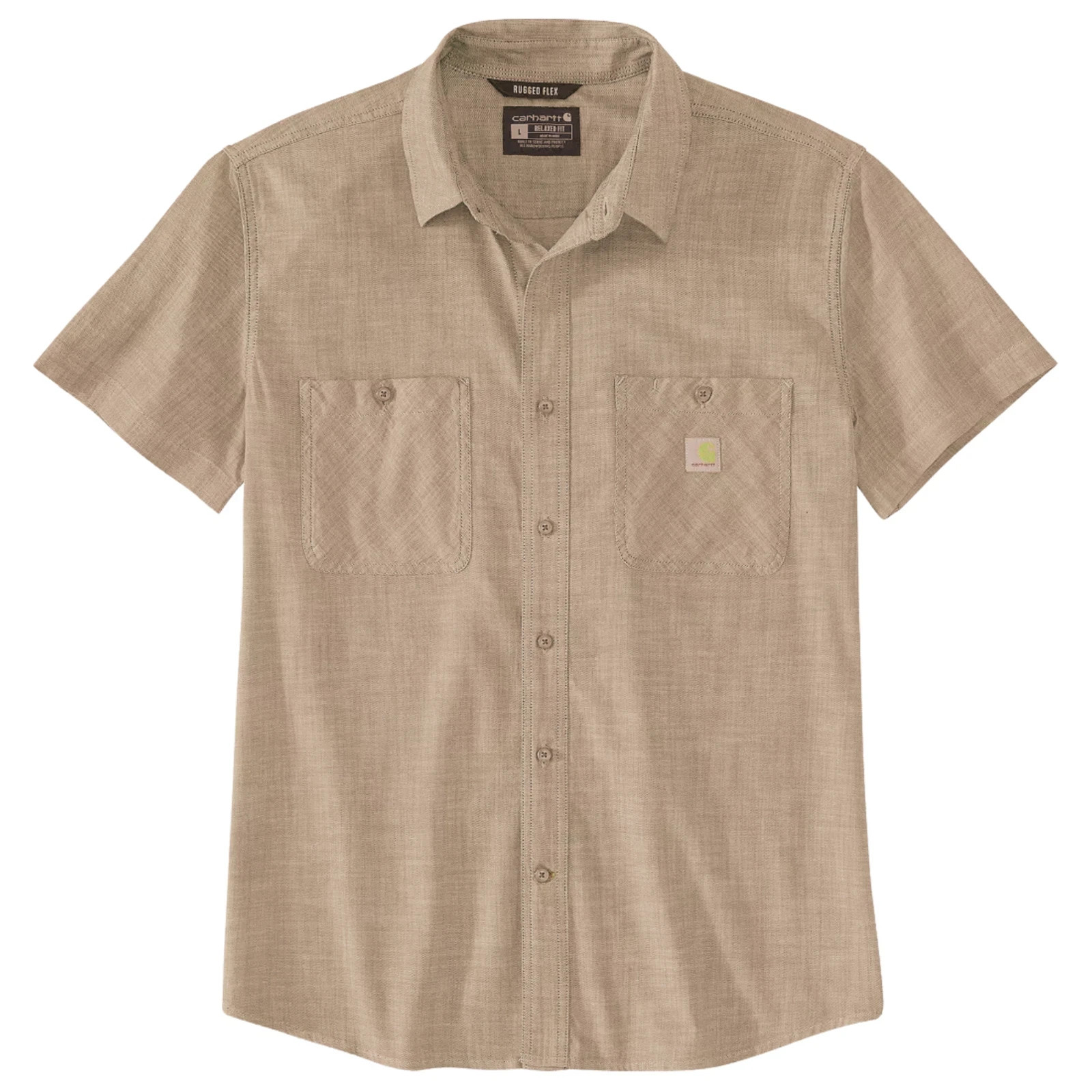 Carhartt Men’s Size XL Rugged Flex™Relaxed Fit Lightweight Short Slv Button Down