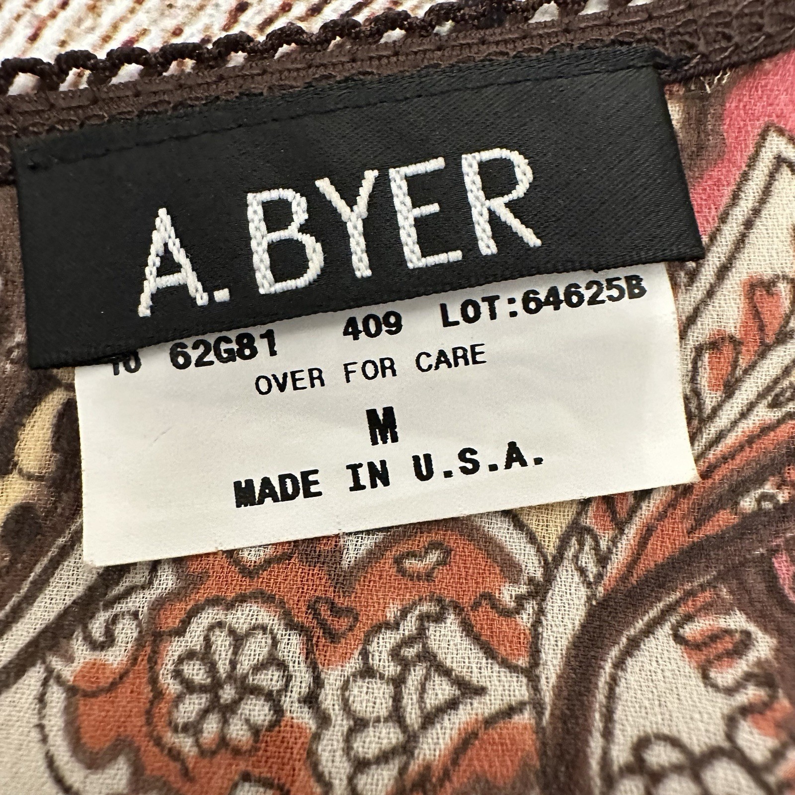 Vintage A.Buyer Tank Top Size Medium Y2 Babydoll Asymmetric Brown Fairy Grunge