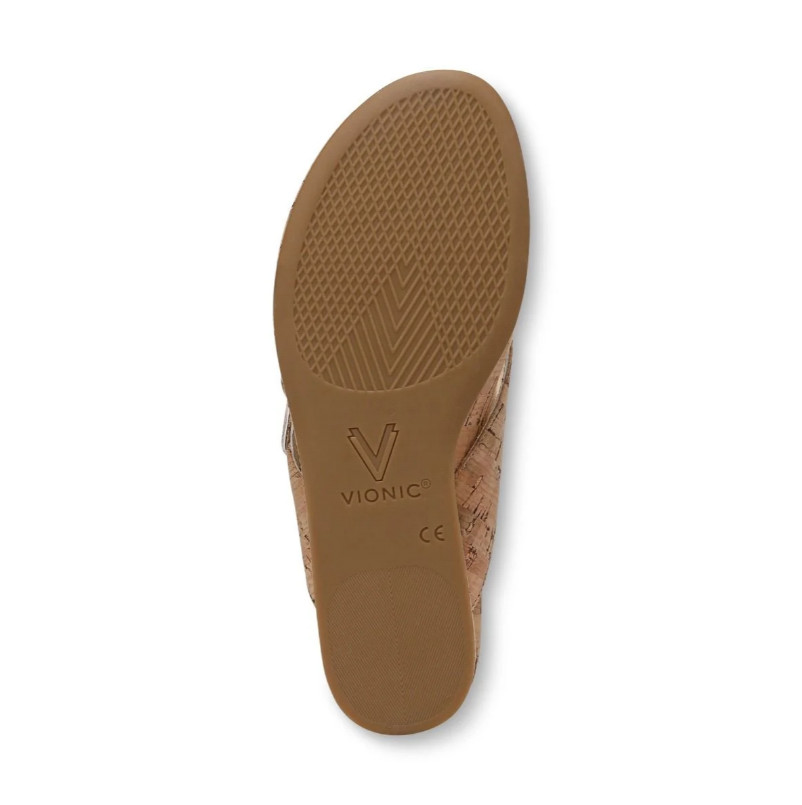 VIONICS Grove Toe Post Sandal – Gold Cork NEW