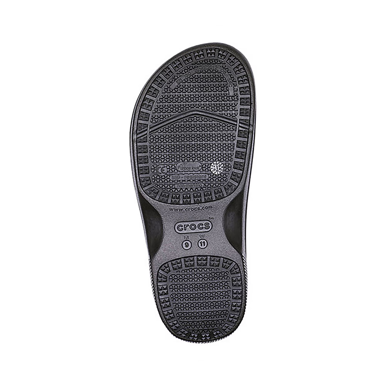 Crocs at Work Unisex On The Clock Slip Resistant Clog Comfort Black Width Medium