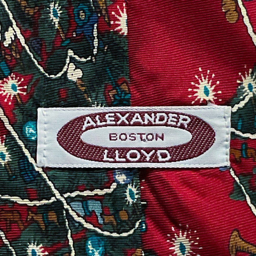 Alexander Lloyd Boston Mens Necktie Festive Holiday Christmas Classic Silk Tie