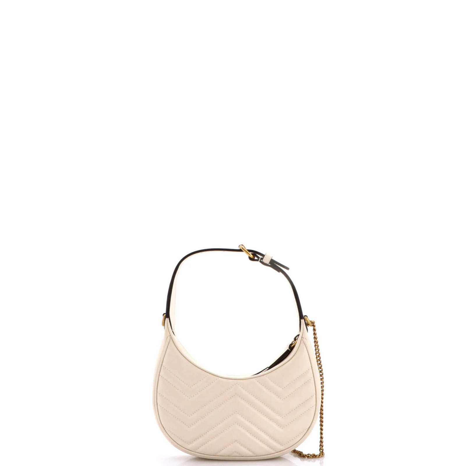 Gucci GG Marmont Half Moon Hobo Matelasse Leather Mini