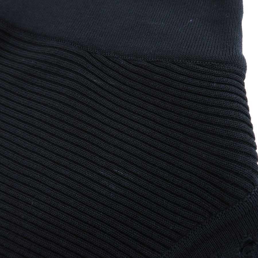 CHANEL Sleeveless Dress Ribbed Cotton Panels P51180K06556 Size 44 Authentic