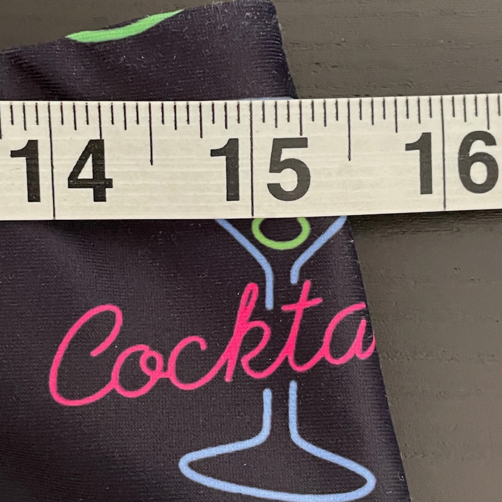 READY GOLF Cocktail Martini Print Black Skort Pickleball Tennis Wms Sz Small
