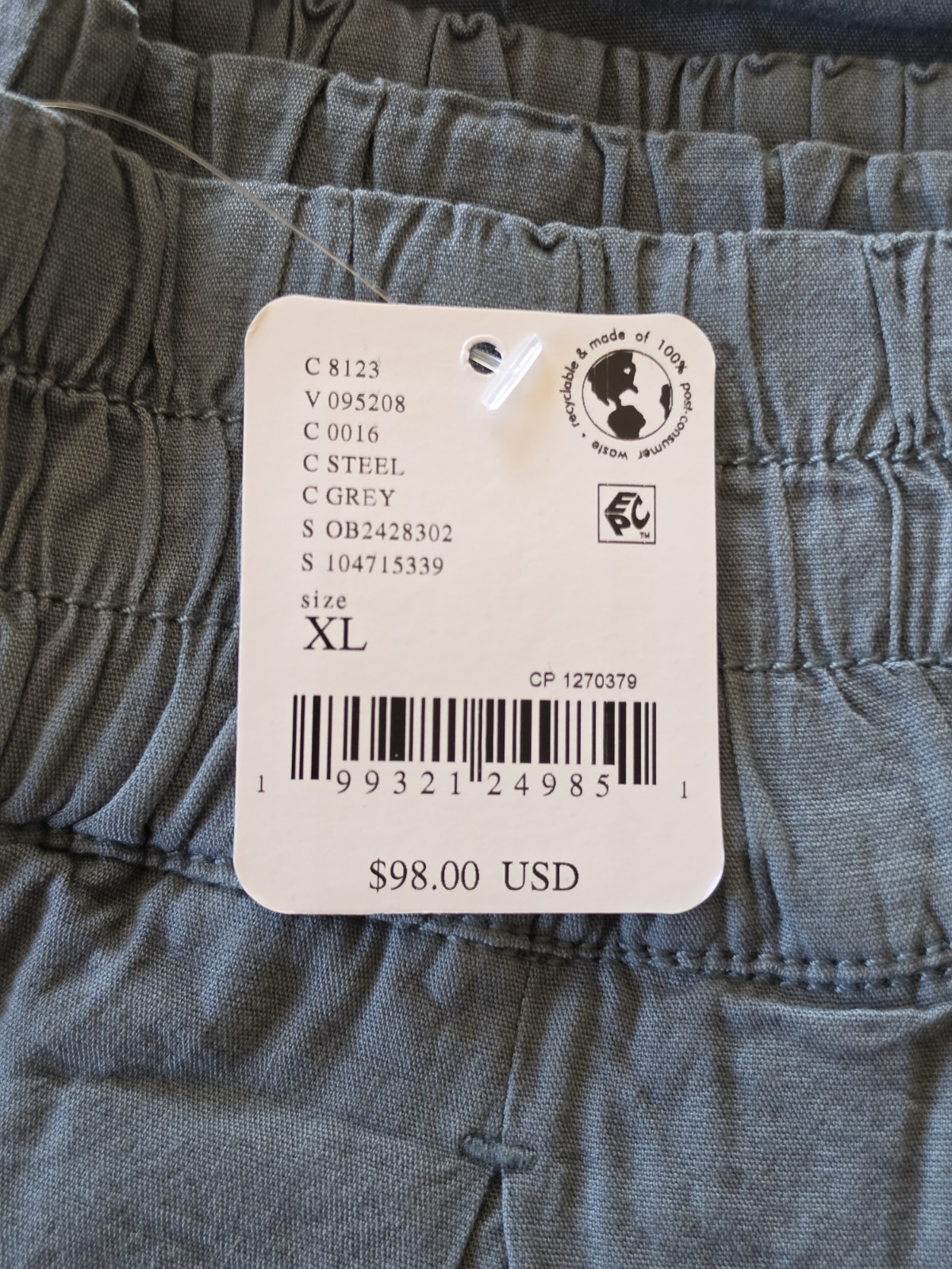 Free People Moonflower Pull-On Balloon Pants Womens Steel Grey XL NWT $98