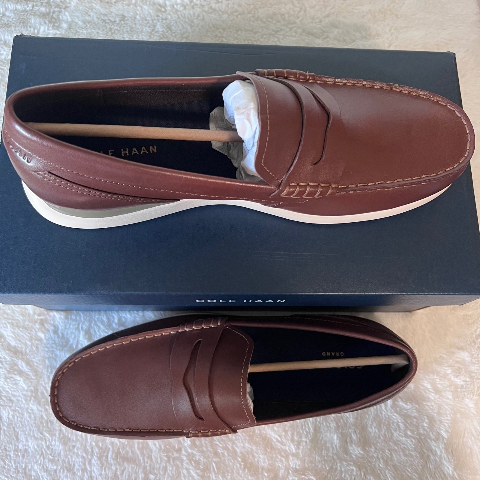 Cole Haan Grand Atlantic Penny Loafer Chestnut Leather Mens 11 M C33028 New