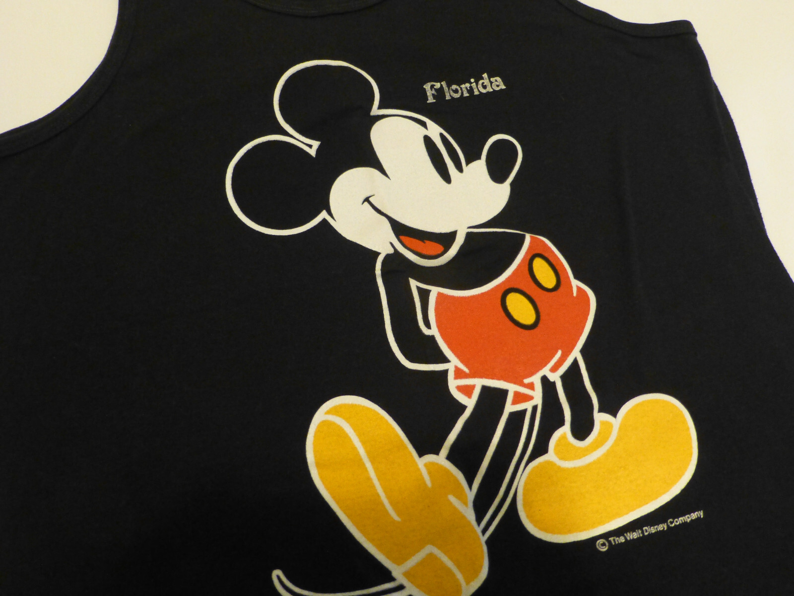 Vintage 80’s Mickey Mouse Black Tank Top XL Disney USA Ched by Anvil Unisex
