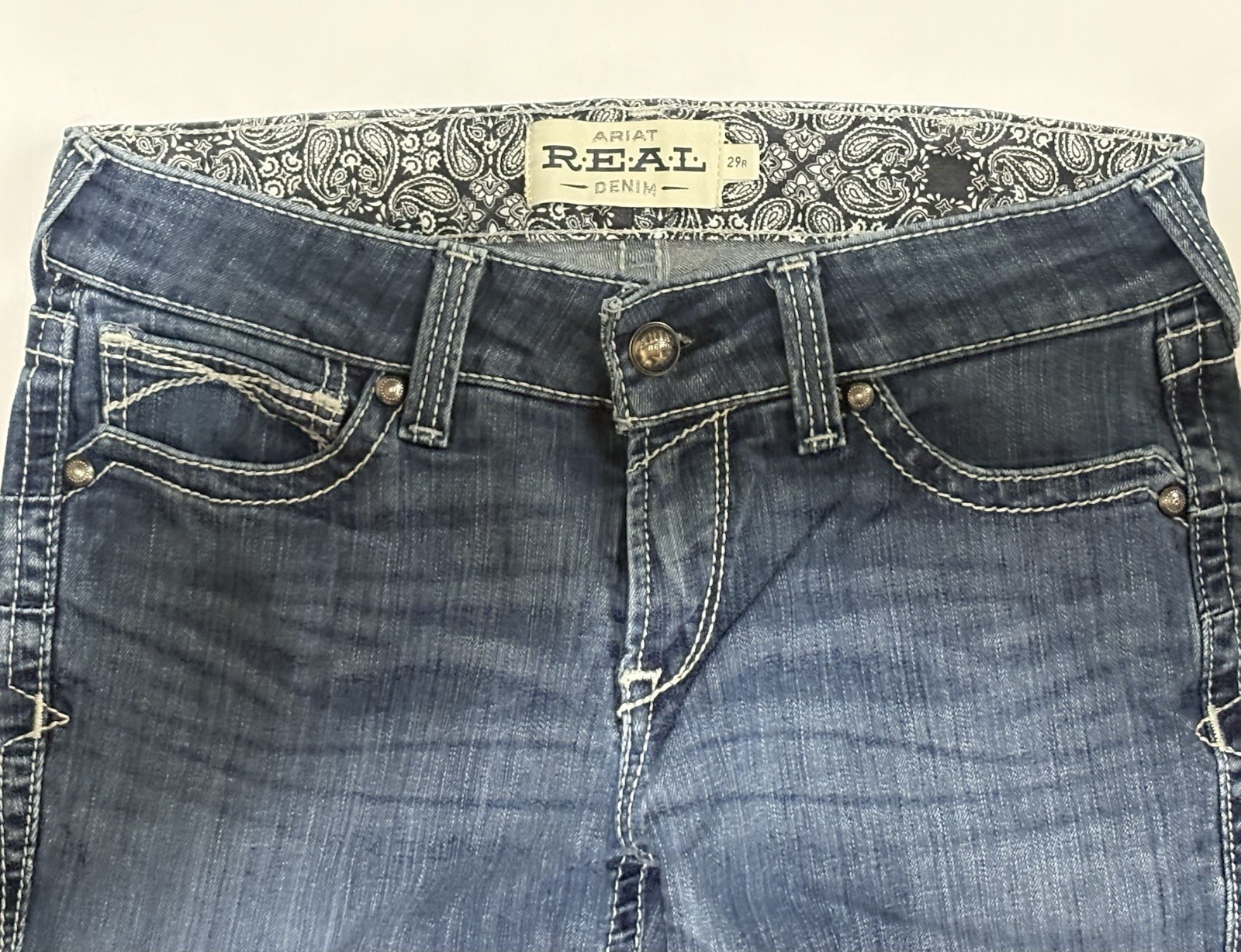 Ariat Jeans Womens 29 R Real Denim Riding Jeans / Mid Rise Boot