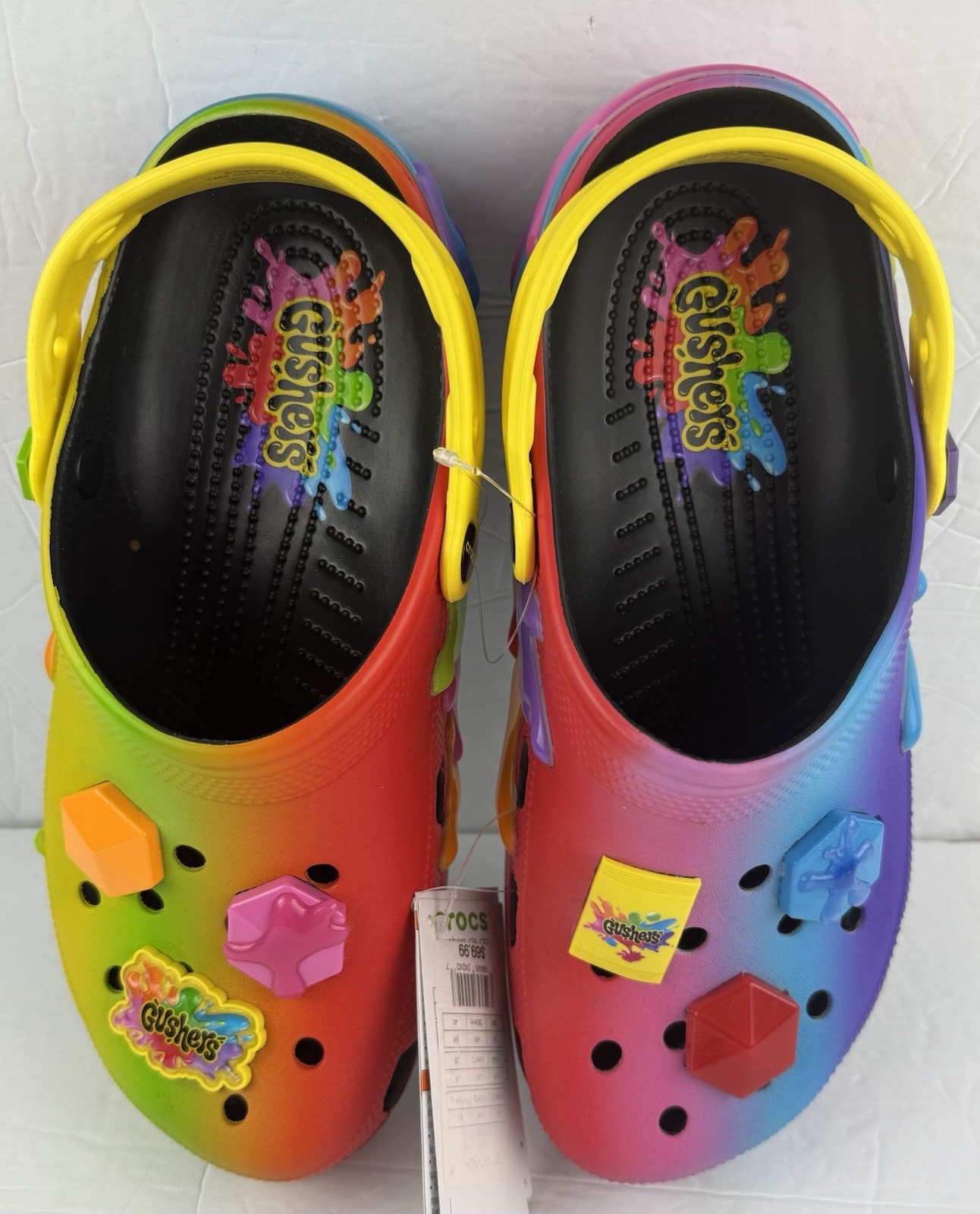 Gushers Limited Edition Candy Style Crocs Classic Clogs-211487-90H- Men’s 10