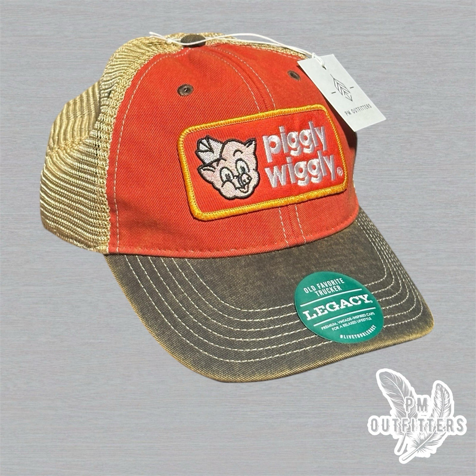 Retro Vintage Style Piggly Wiggly Novelty Patch Legacy Old Favorite Trucker Hat