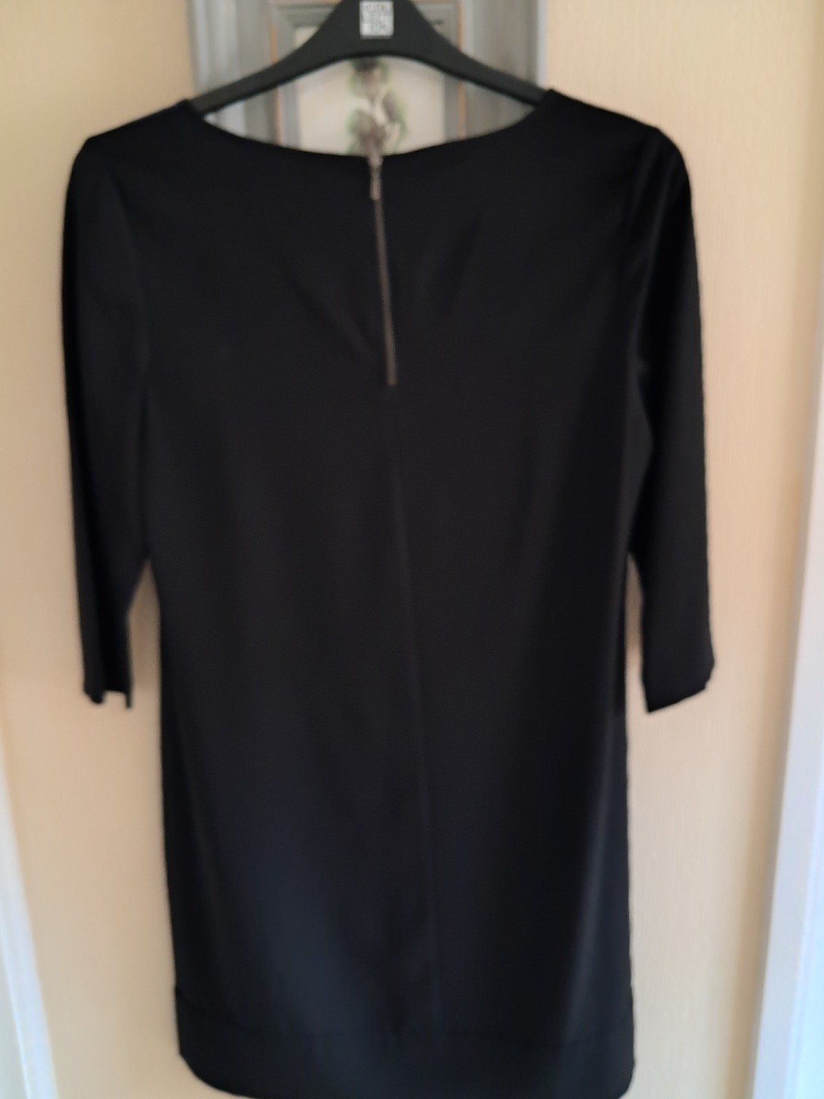 Kaliko black navy ivory pink floral panel tunic dress. UK 12. New