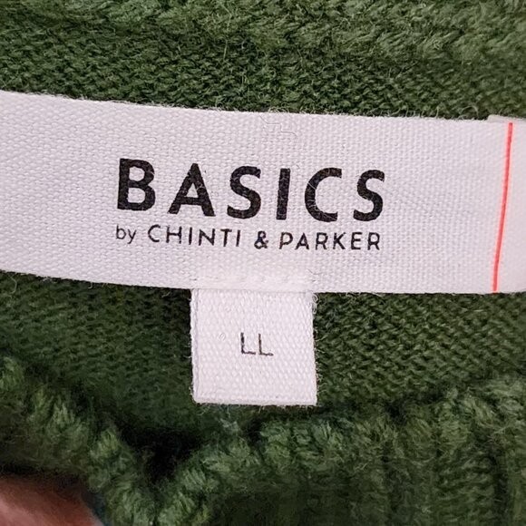 Chinti & Parker Green 90% Wool 10% Cashmere Crewneck Sweater | Women’s 10