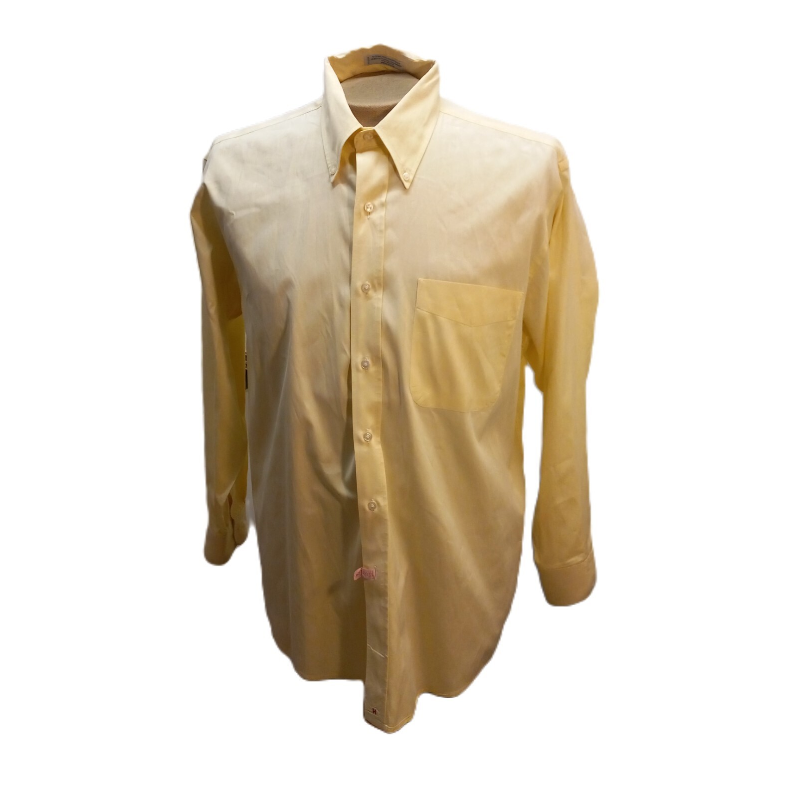 Hathaway Men’s Dress Shirt 16.5/33 Pinpoint Single Needle Cotton Made in USA GUC