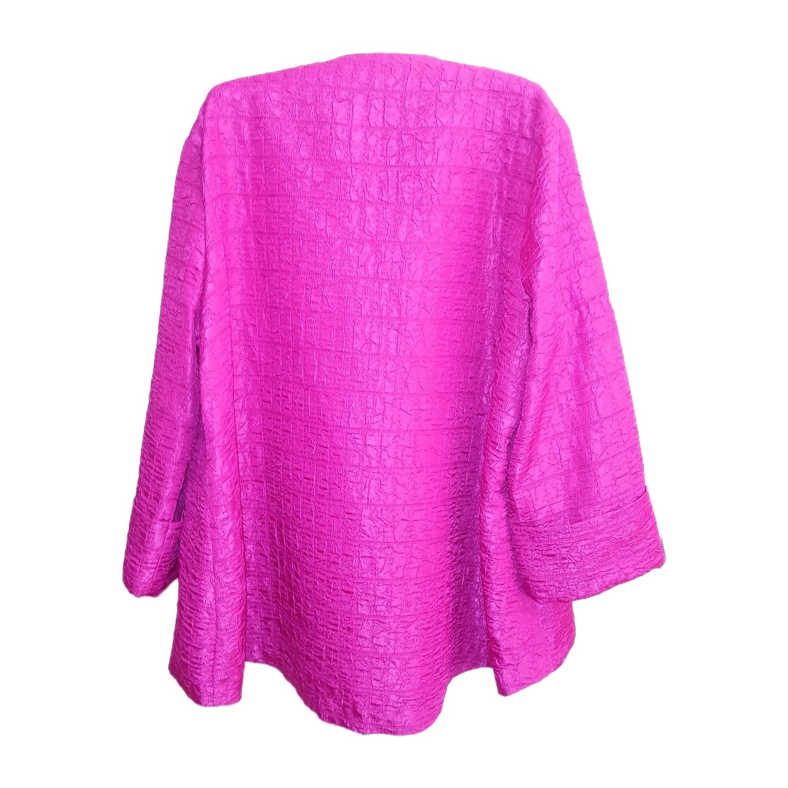 Joseph Ribkoff Signature Women Asymmetric Swing Jacket 16 Fuchsia Pink Church