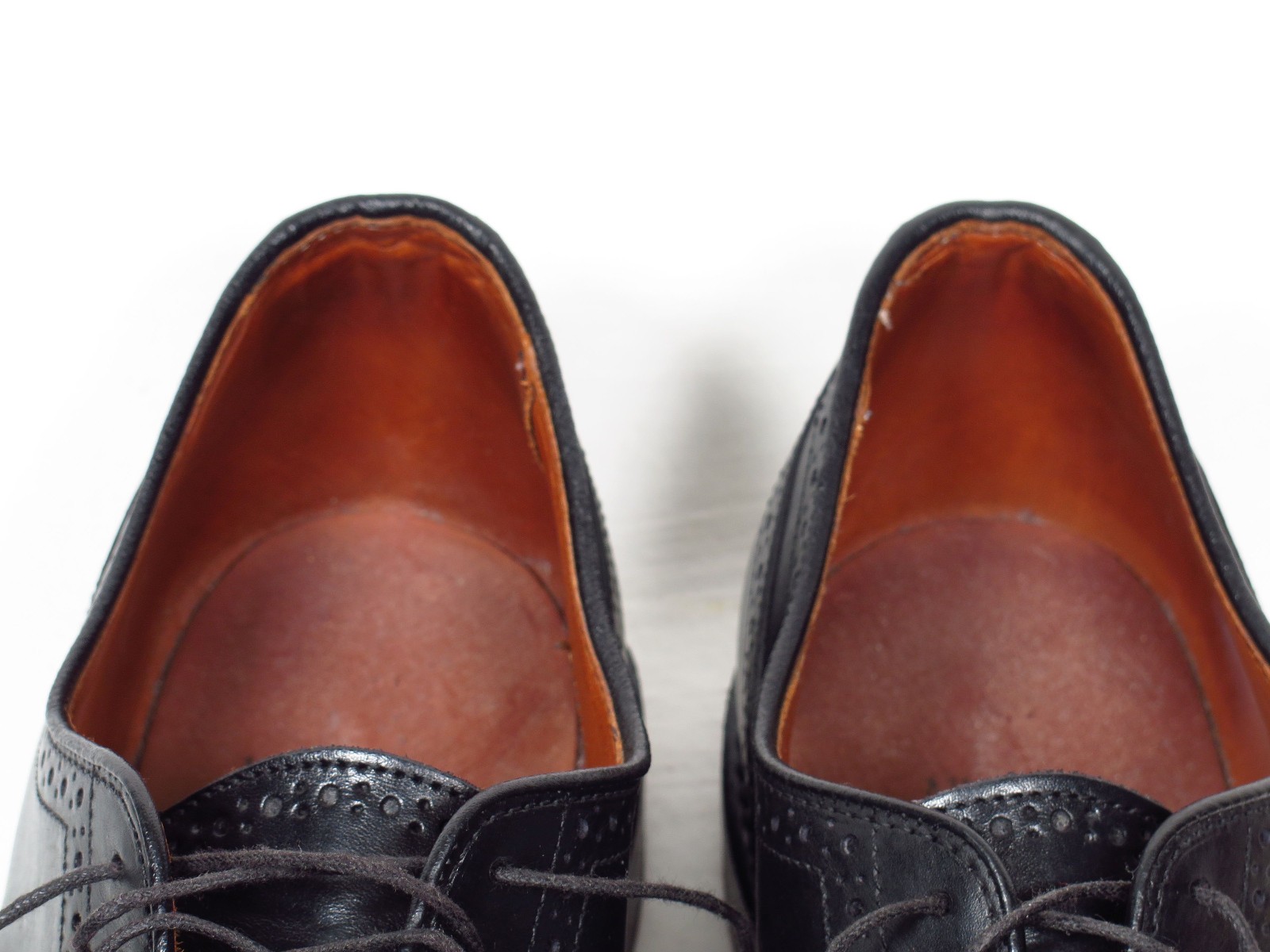 Allen Edmonds Player’s Shoe Full Brogue Wingtip Derby in Black Calf, 11 D