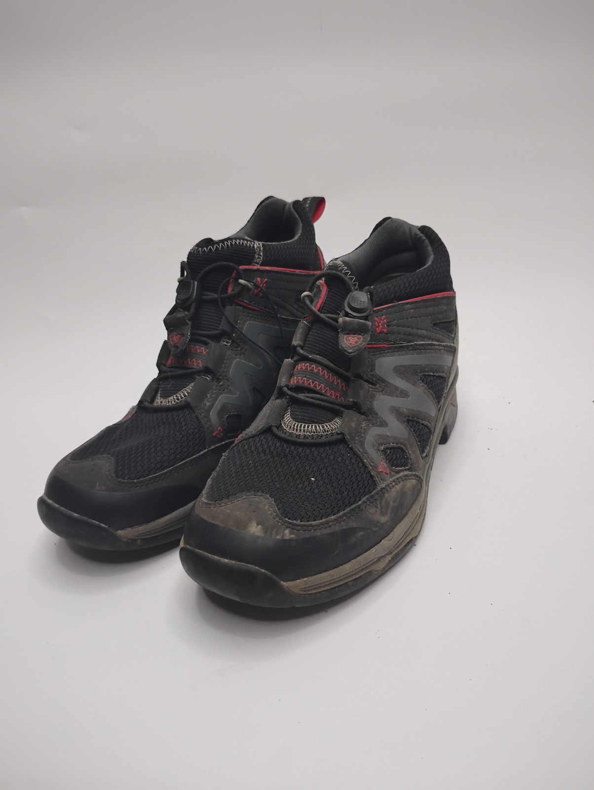 Ariat Skyline Slip-on Black Red Leather Mesh Hiking Shoes 10017447 Women Sz 8 B