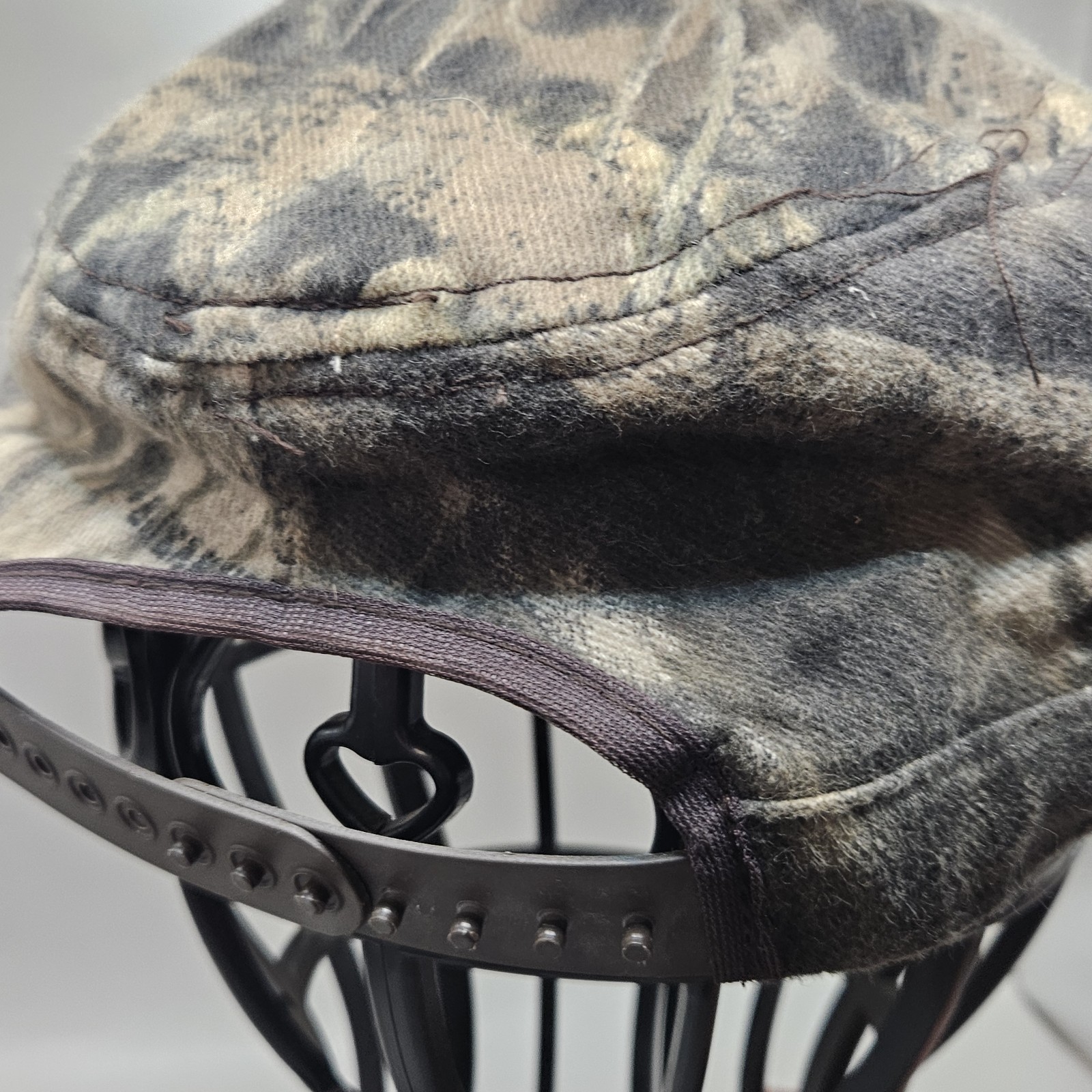 Vintage Mossy Oak Camo Hat Snapback Short Brim Made in USA