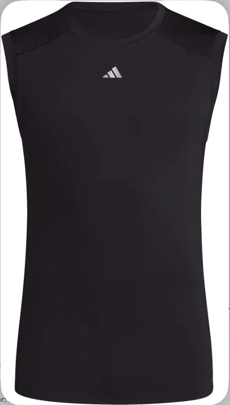 adidas Men’s Techfit Sleeveless Training Tee IA1192 Black Size Medium New W Tags