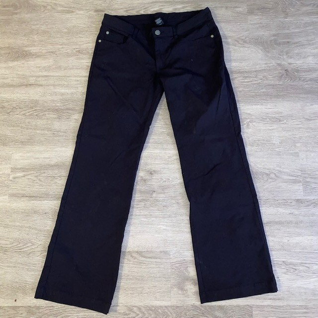 Prana Womens 5 Pocket Design Black Stretchable Straight Leg Jeans Size 6