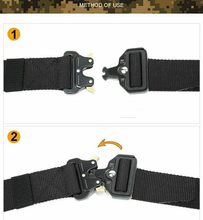1.5” Magnetic Quick Release Buckle Nylon Webbing Military Tactical Belt