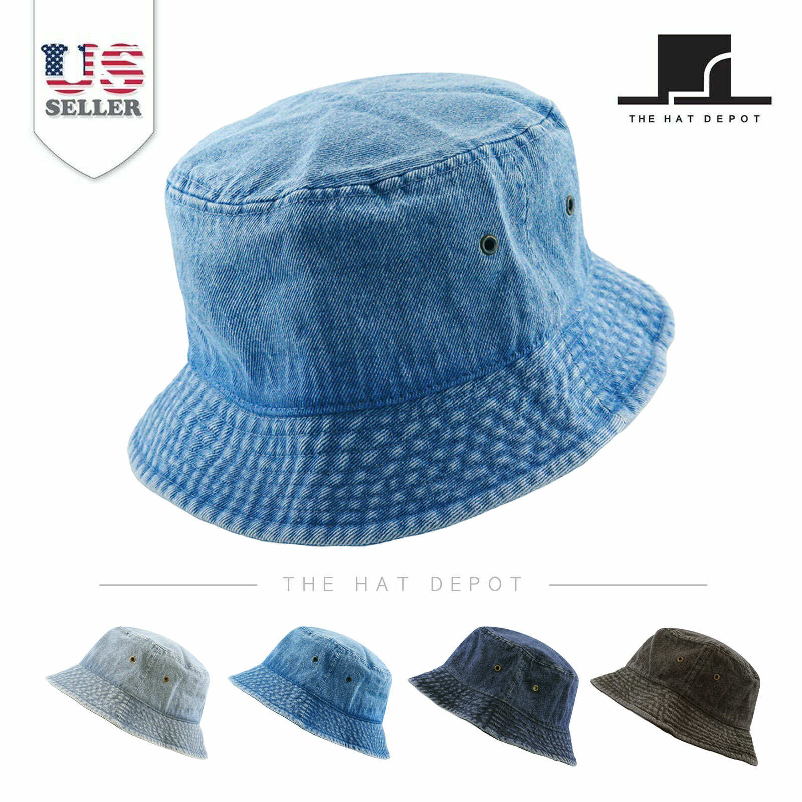 Bucket Hat – The Hat Depot Denim Washed cotton Bucket Hat 1530