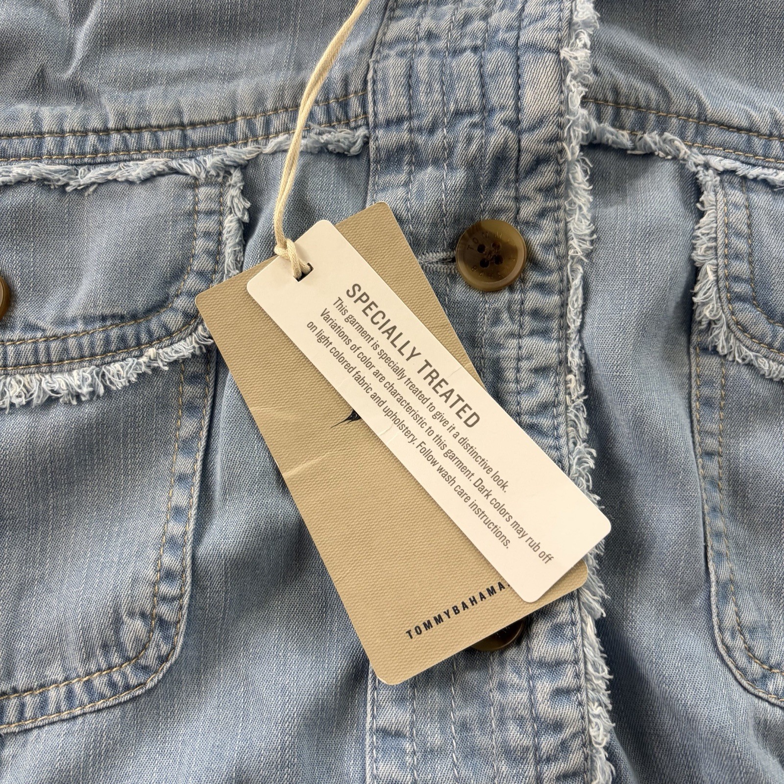 Tommy Bahama Chambray O’Lei Linen-Blend Utility Jacket Sz XL NWT