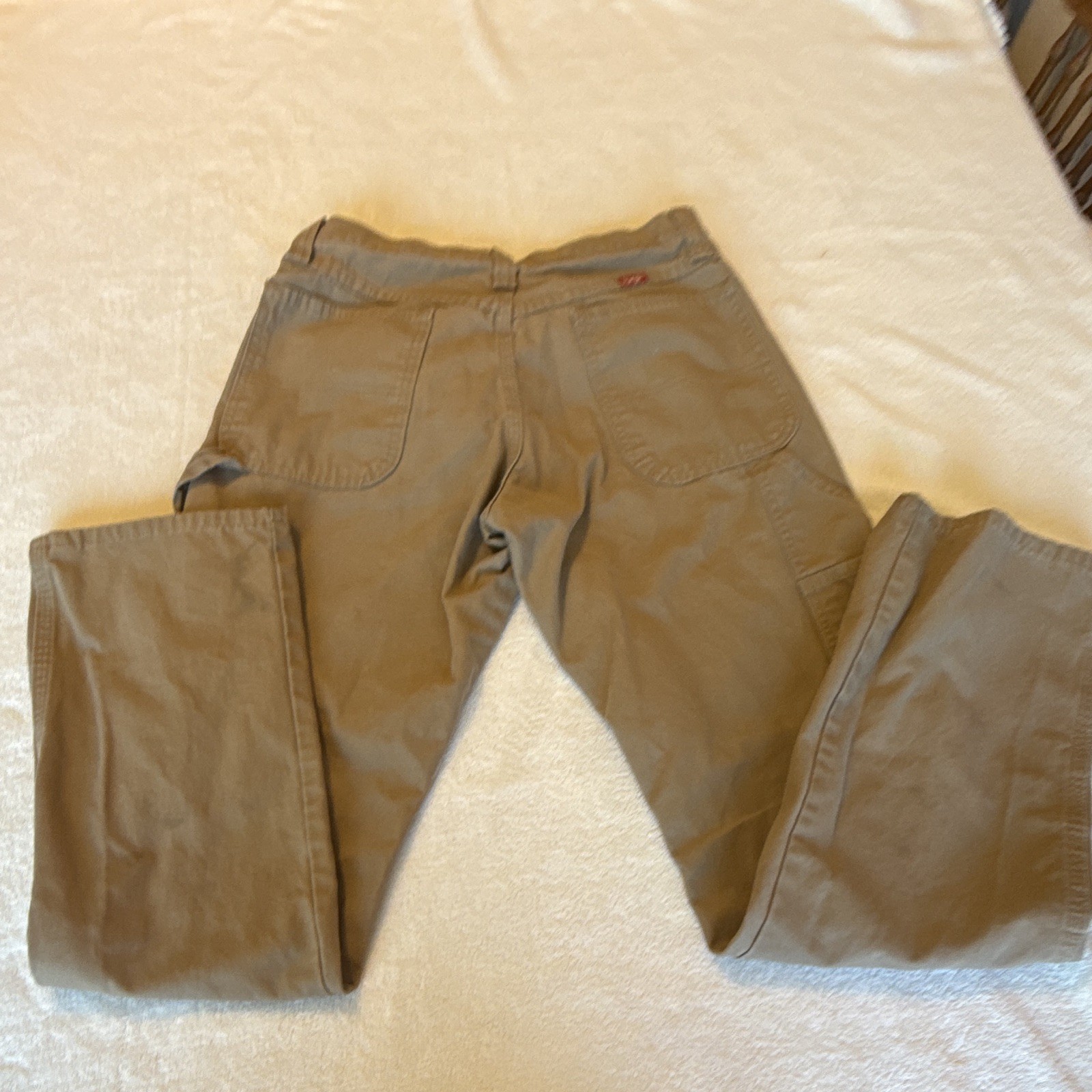 Wrangler Riggs Workwear Men’s Tan Canvas Pants Relaxed Straight Leg 30W