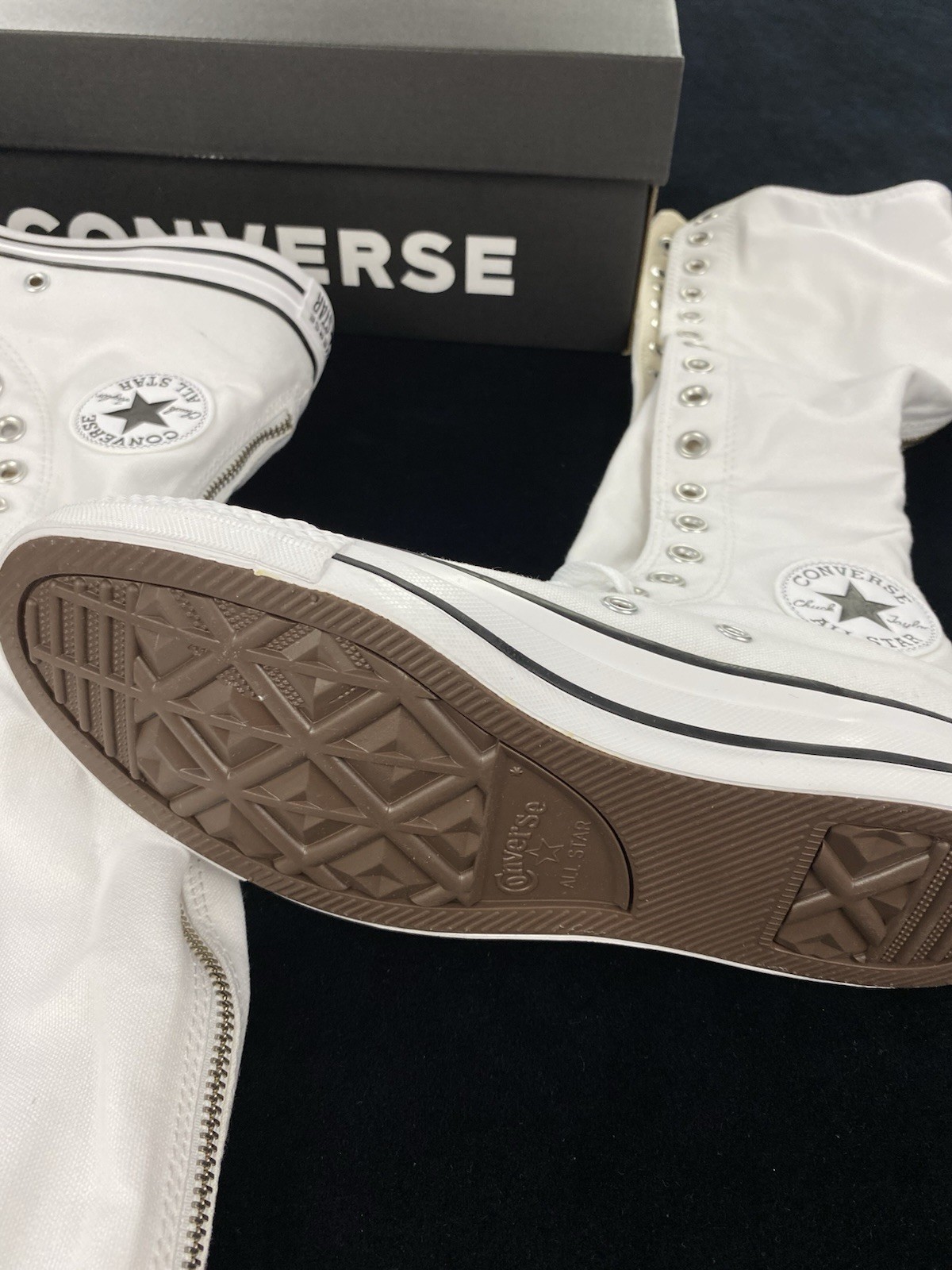 NEW Converse Chuck Taylor All Star XX Knee Hi White Black Shoes Sneakers A10456C