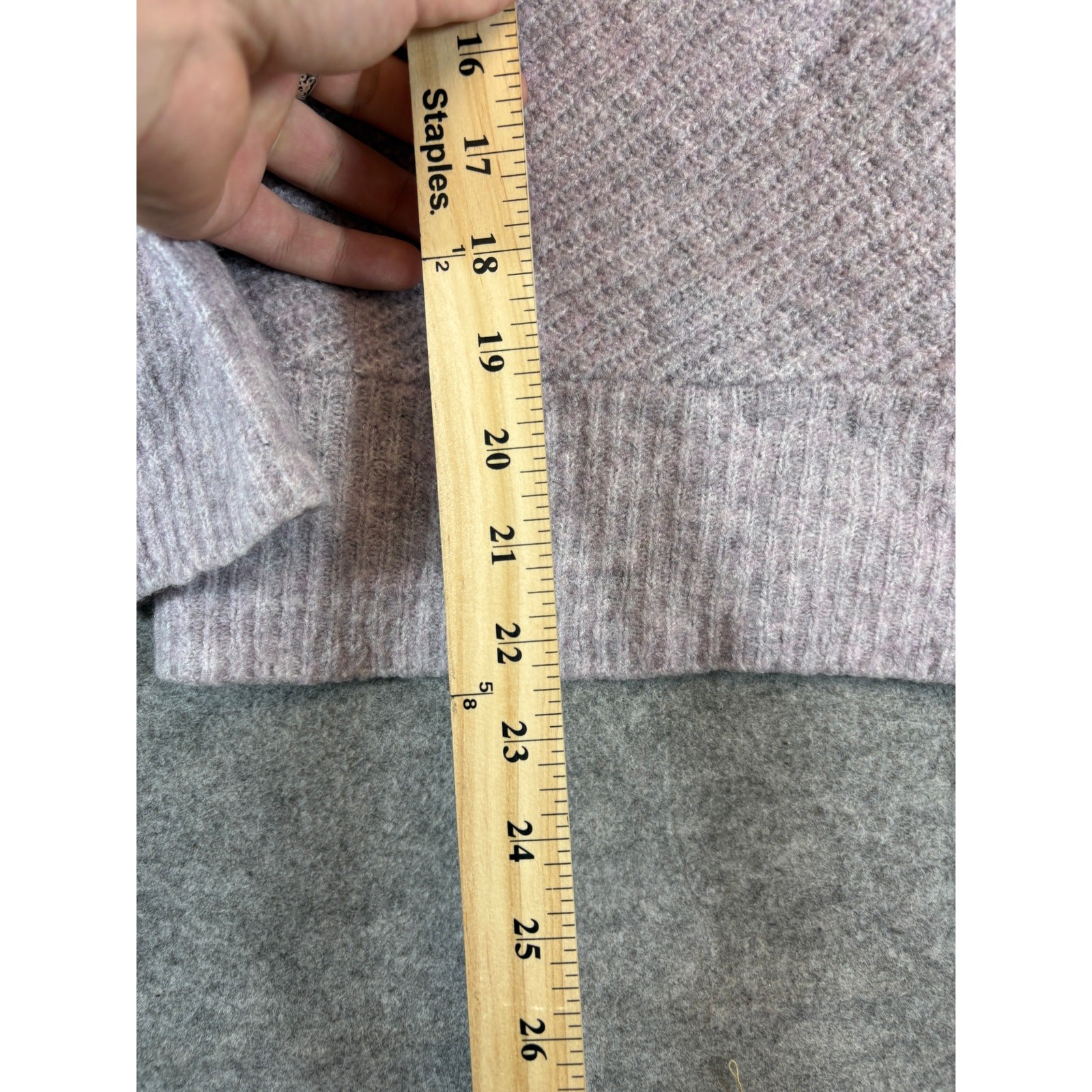 MOTH Anthropologie Sweater Womens Small Purple Knit Wool Batwing Dolman Sleeve