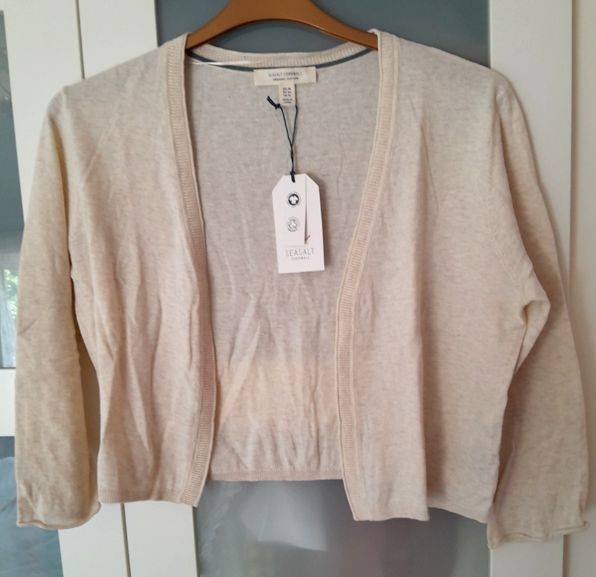 Seasalt Cornwall, Vanessa Cotton Cardigan Chalk, size 18