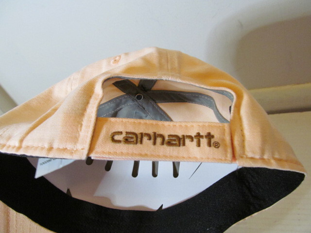 Carhartt Womens Built To Leather Patch Canvas Hat, Peach or Blue, One SizeAH0289
