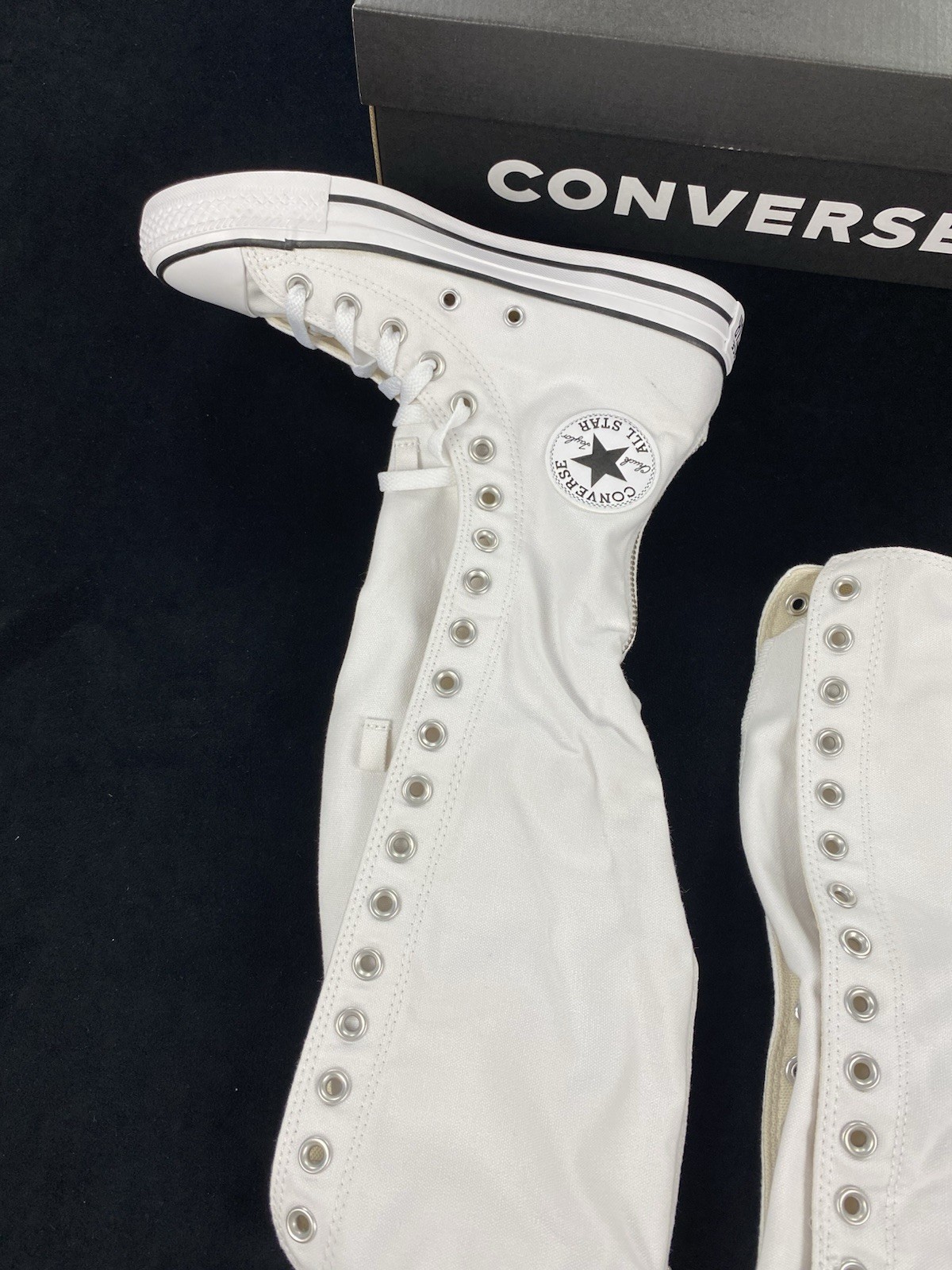 NEW Converse Chuck Taylor All Star XX Knee Hi White Black Shoes Sneakers A10456C