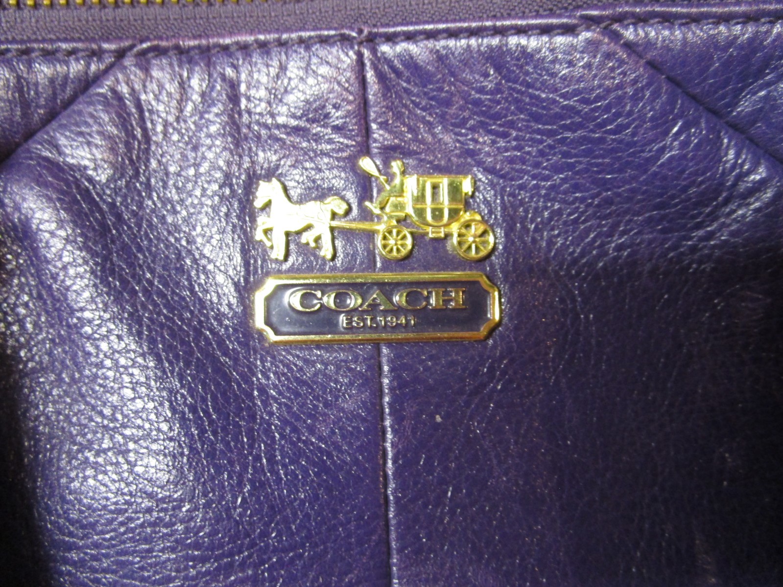 Women’s Coach Madison Sophia Shoulder Bag Purple Leather #15960