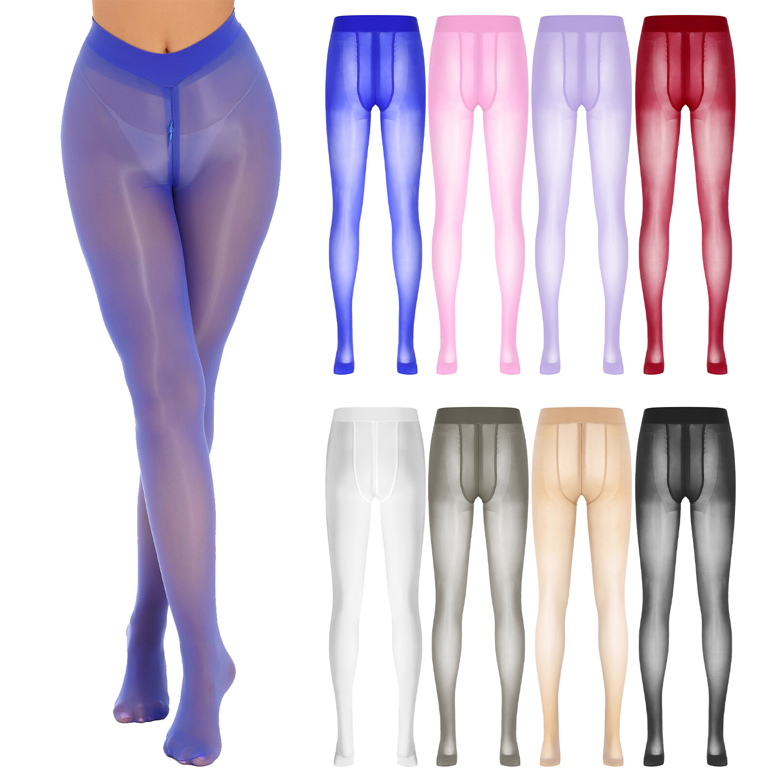 US Womens Pantyhose Tights Compression Lingerie Fitness Trousers Solid Color