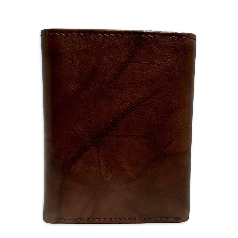 Flip ID Crunch Trifold Leather RFID Blocking Wallet with Money Clip