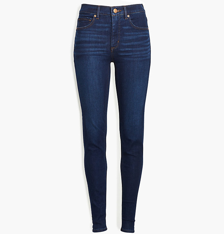 Loft Curvy Mid Rise Skinny Jeans in Classic Dark Indigo Wash Size 2, 18 $79.50
