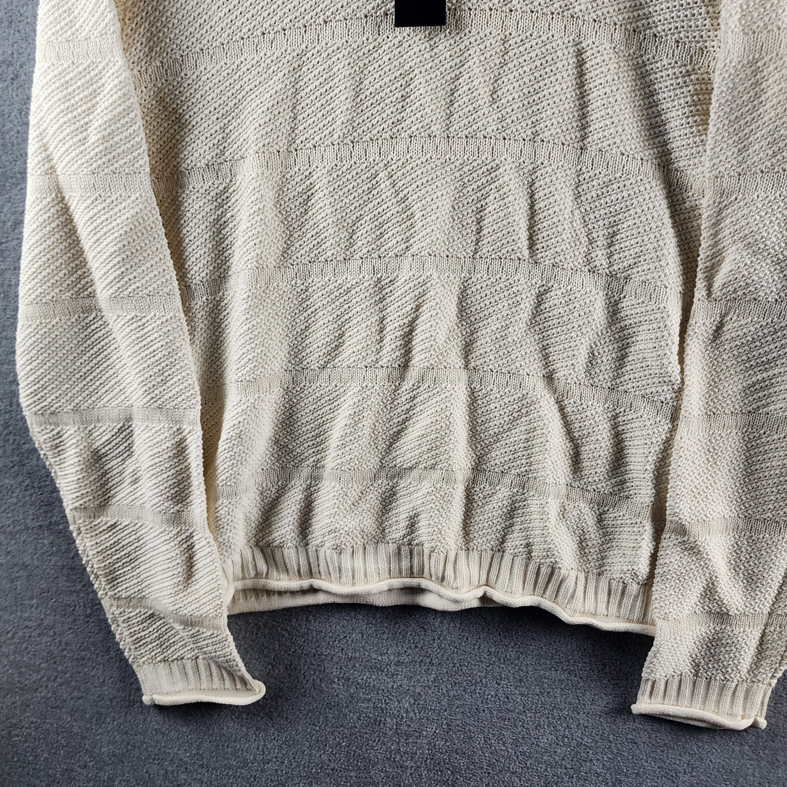 The Men’s Store at Bloomingdales Rolled Neck Silk Blend Sweater L French Vanilla