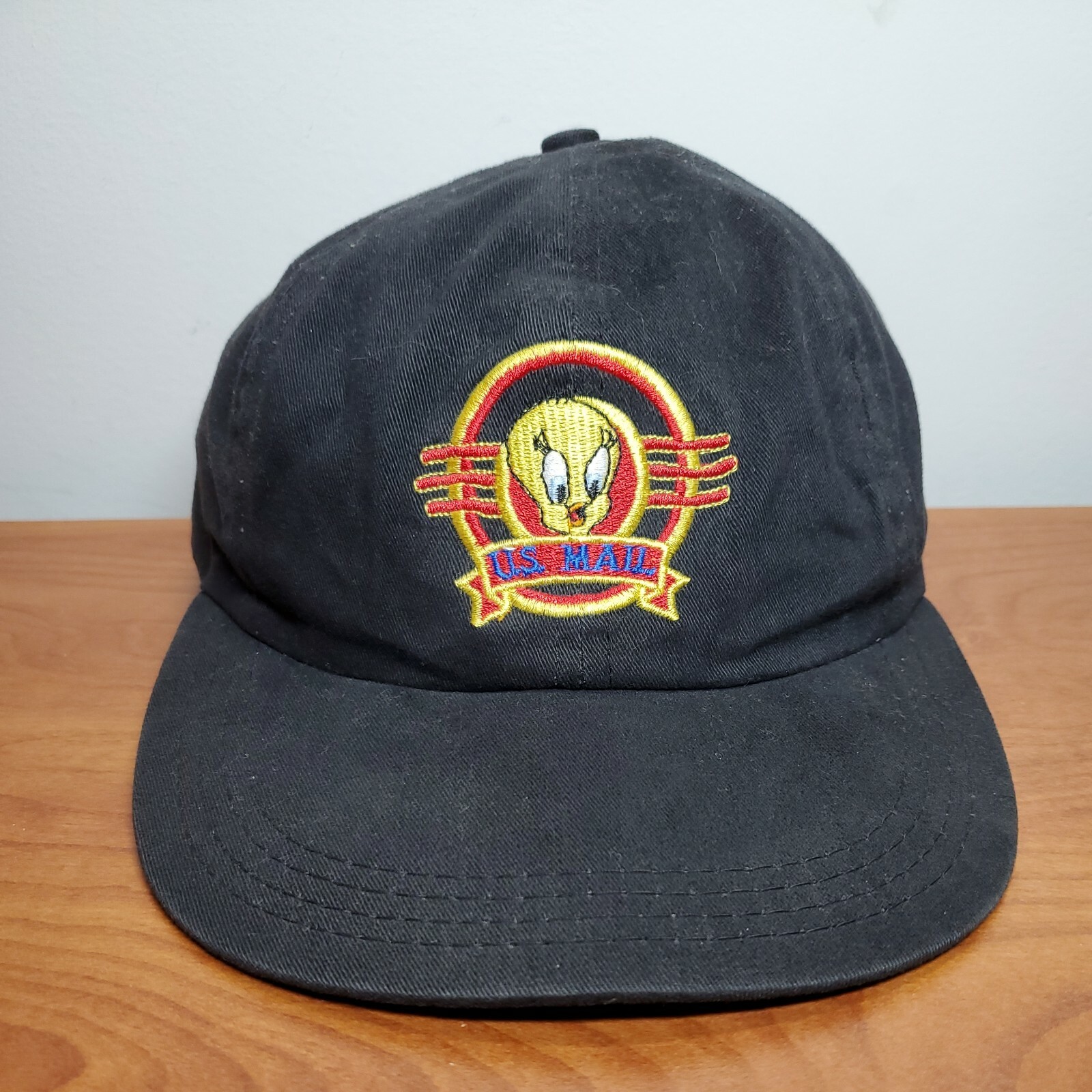 FLA1 Vtg Looney Tunes Tweety Bird US Mail Stamp Collection Hat Cap USA Made 1997