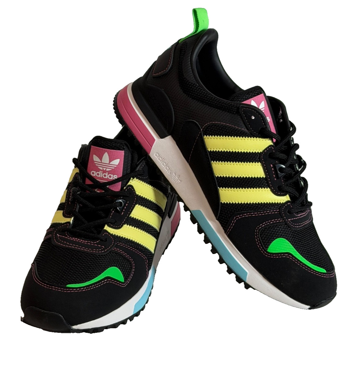 Adidas ZX 700 HD Mens Size 8 Black Neon Multicolor GX3437 Athletic Shoes NEW